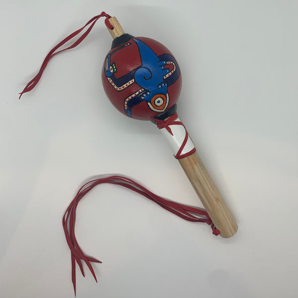 Aztec Dance Rattle painted 16