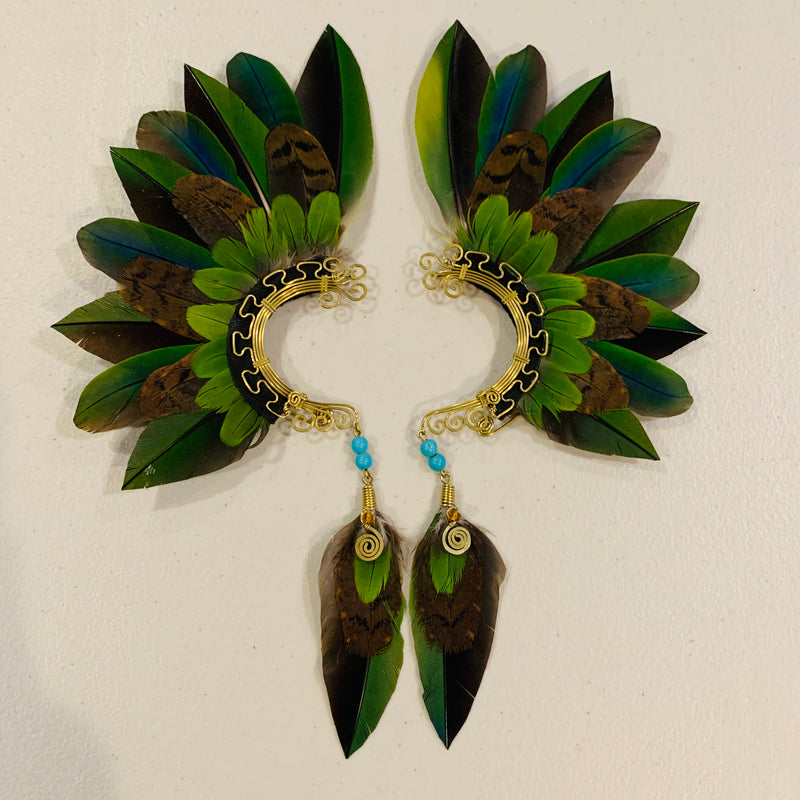 Feather wing cuff Earrings 878