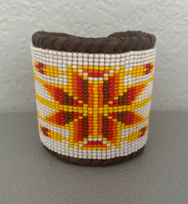 Beaded n leather bracelet 51