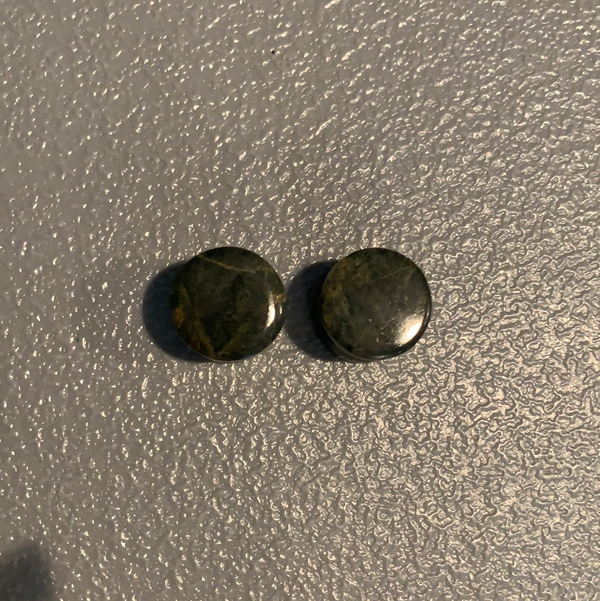 Earrings Jade plugs 19/32”