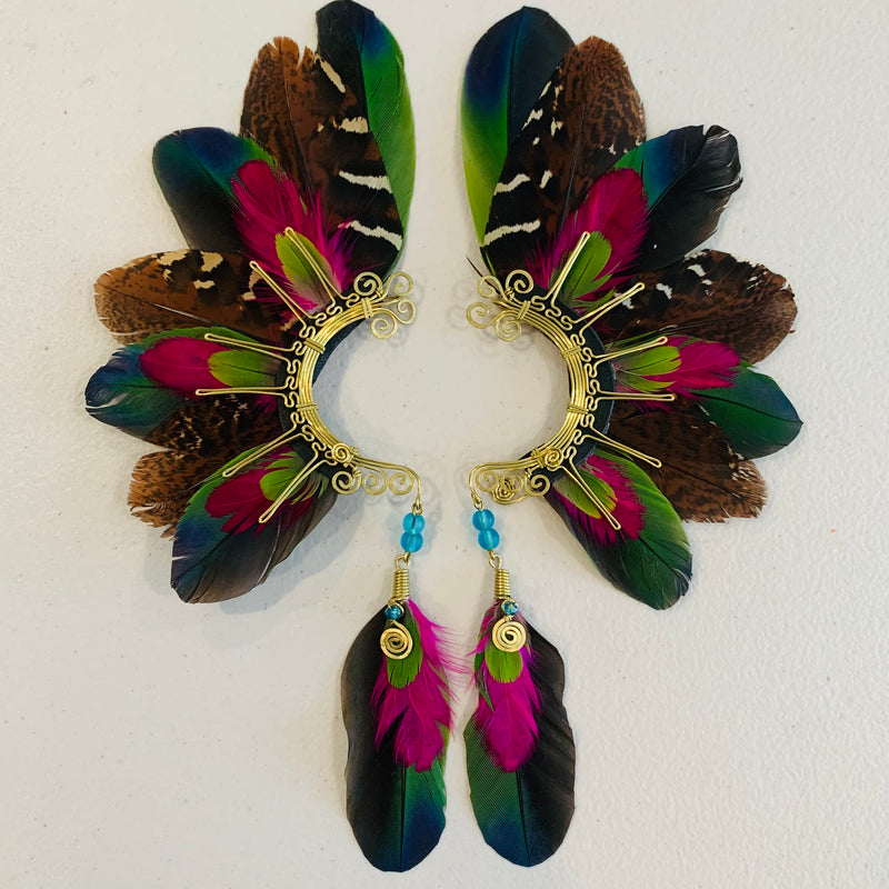Feather wing cuff Earrings 886