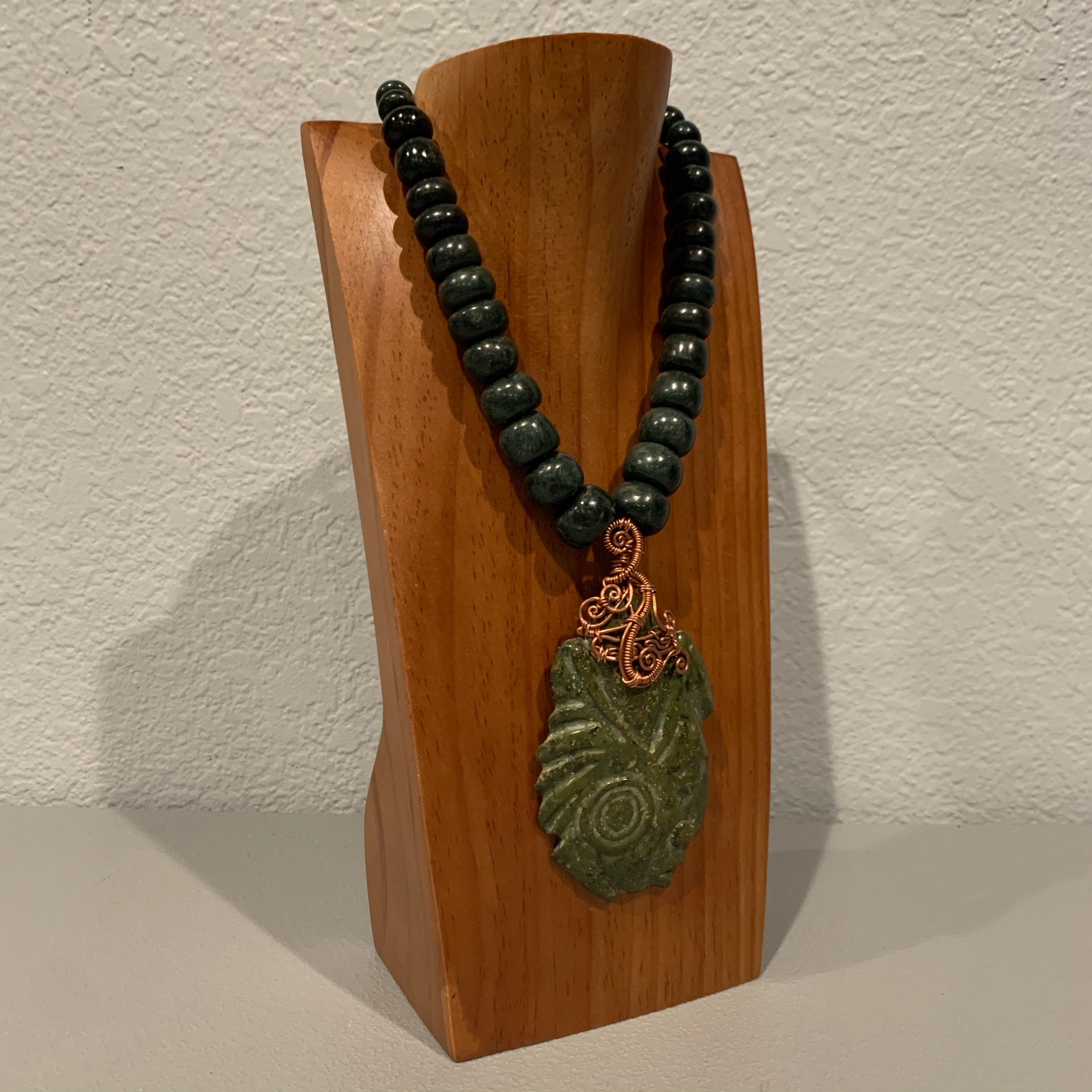 Necklace - Guatamala Jade Mayan Warrior