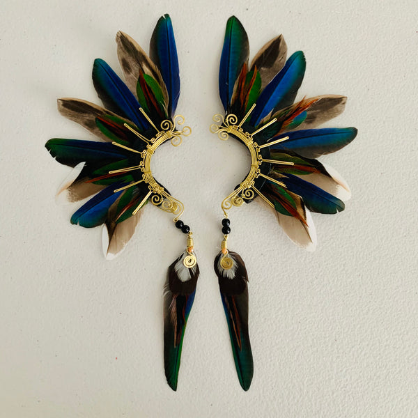 Feather wing cuff Earrings 776