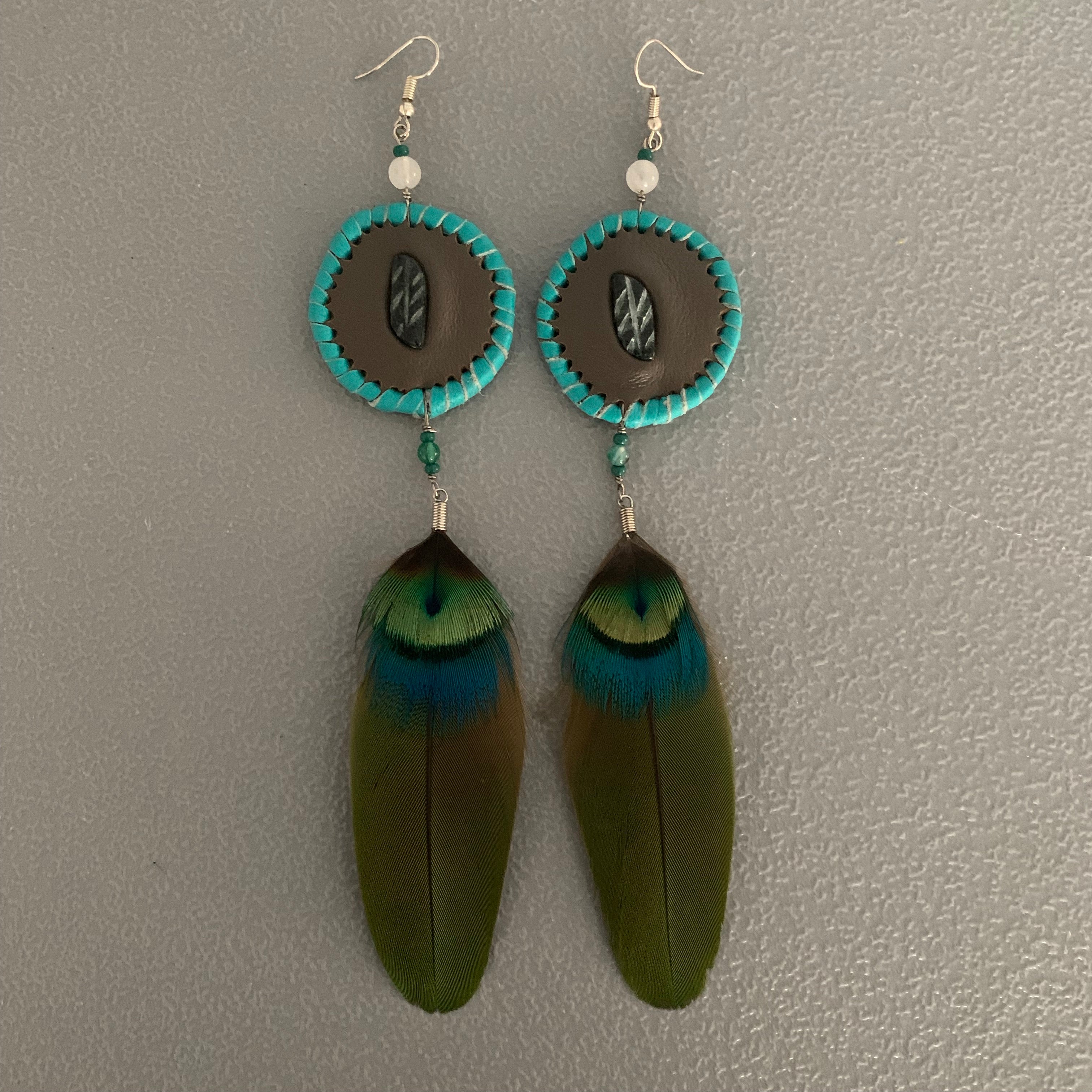 Leather n Feather Earrings 73
