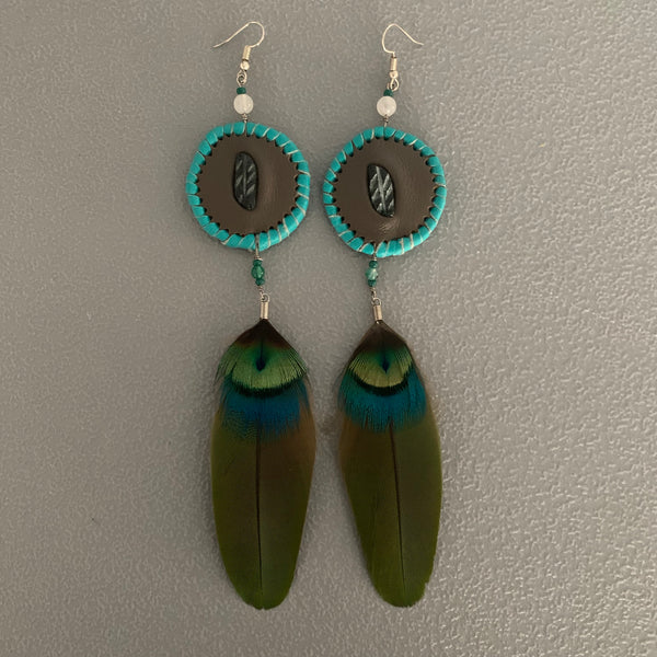 Leather n Feather Earrings 73