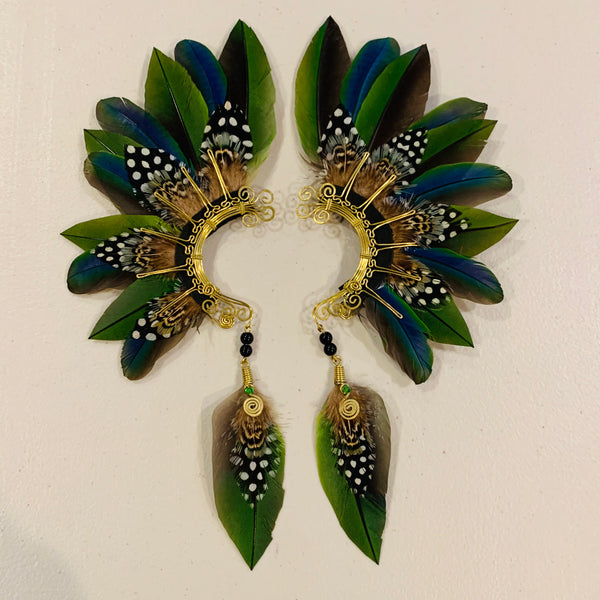 Feather wing cuff Earrings 868