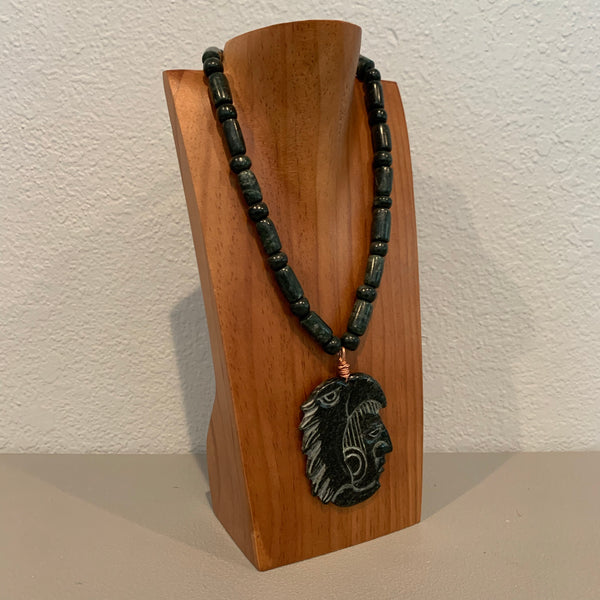 Necklace - Guatamala Jade Eagle Warrior pendent