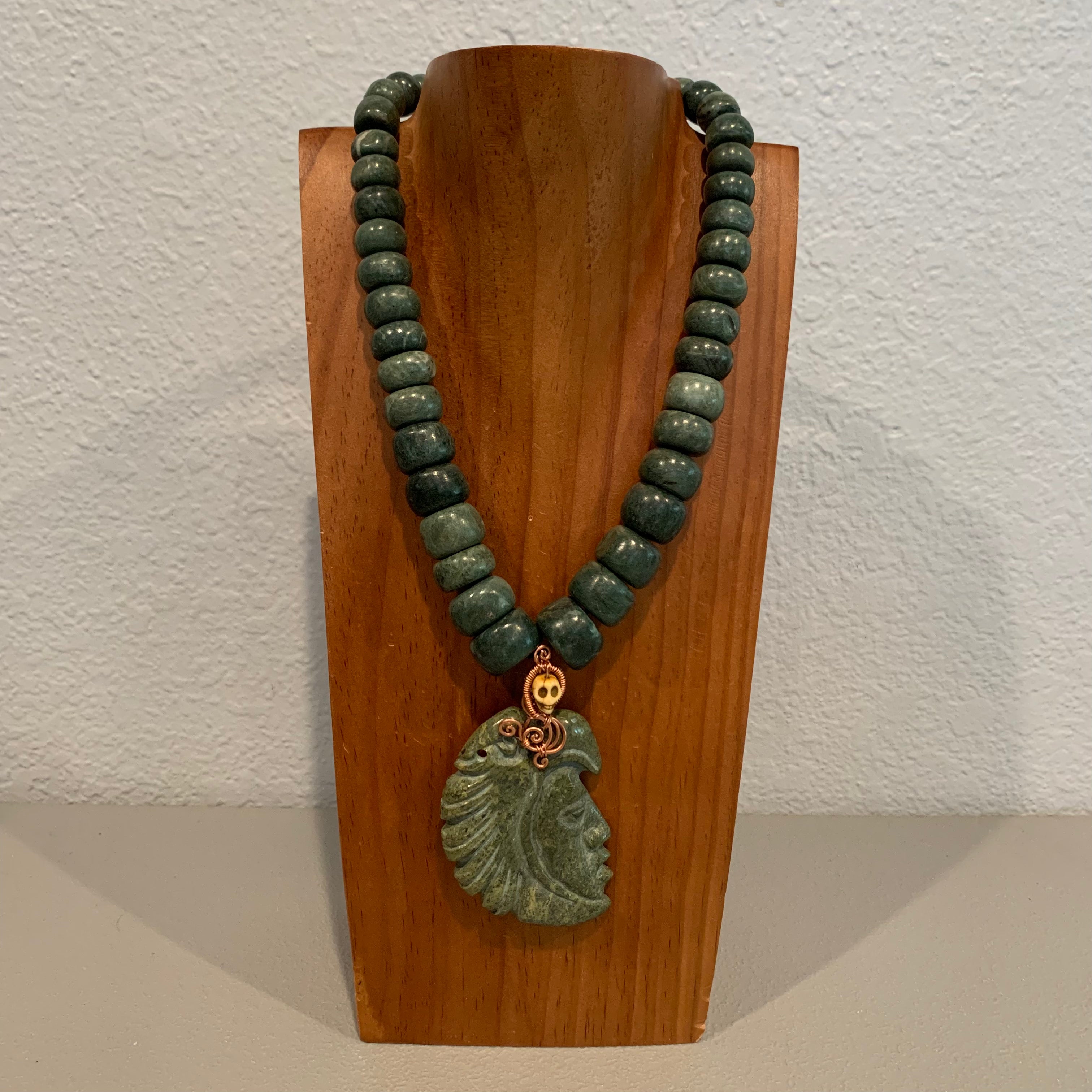 Necklace - Guatamala Jade Eagle Warrior 3