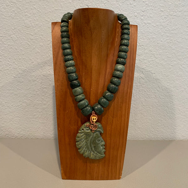 Necklace - Guatamala Jade Eagle Warrior 3