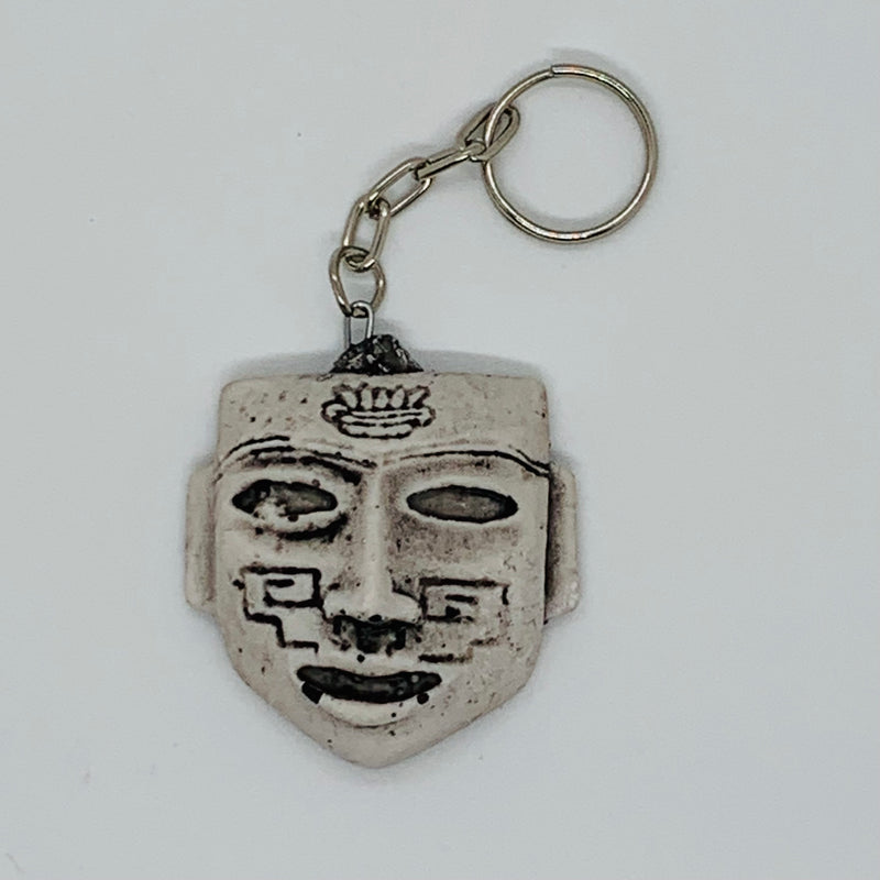 Clay keychain - Aztec Mask