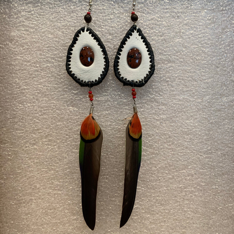 Leather n Feather Earrings 46