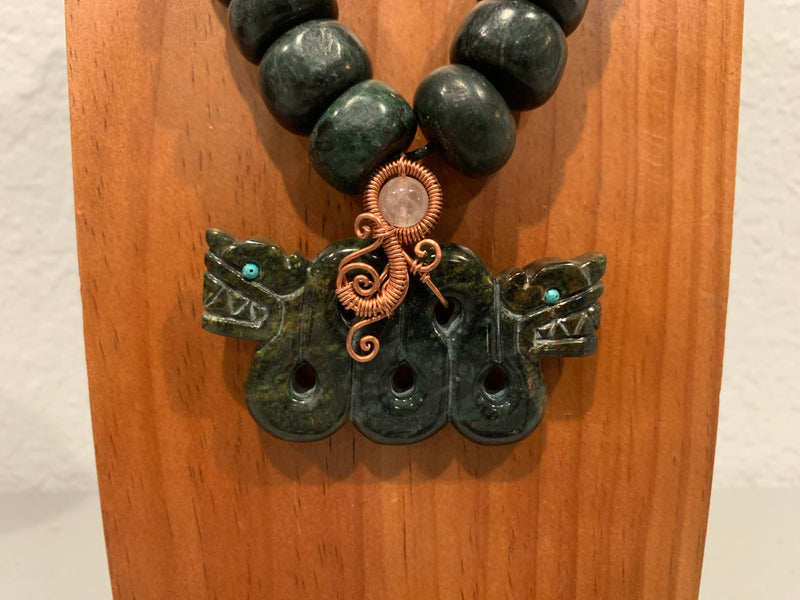Necklace - Guatamala Jade Quetzalcoatl 17