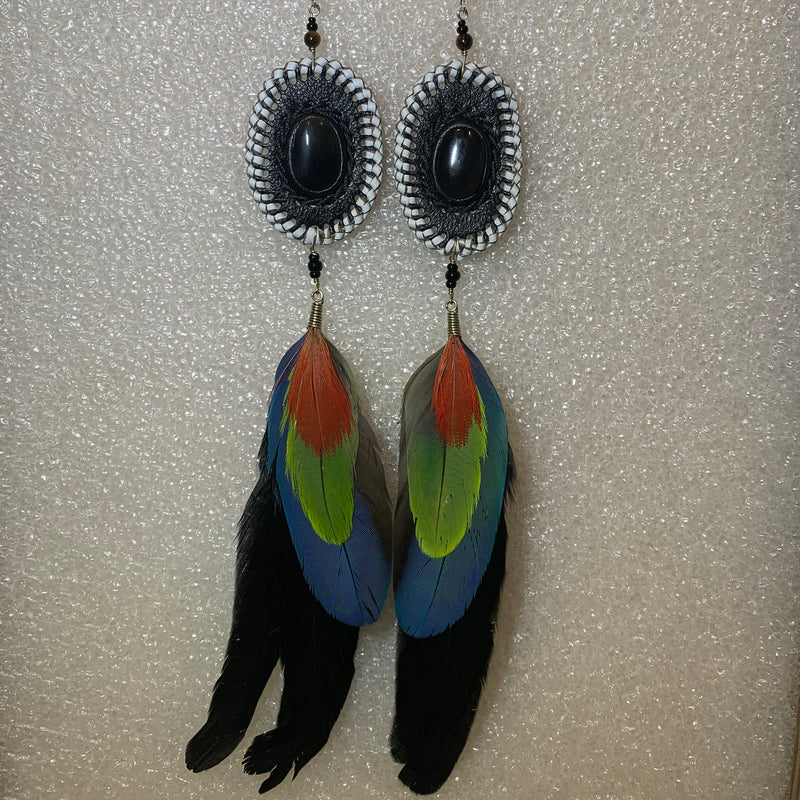 Leather n Feather Earrings 87