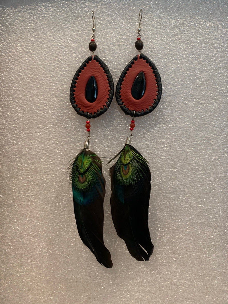 Leather n Feather Earrings 61