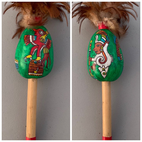 Aztec Dance Rattle painted 9