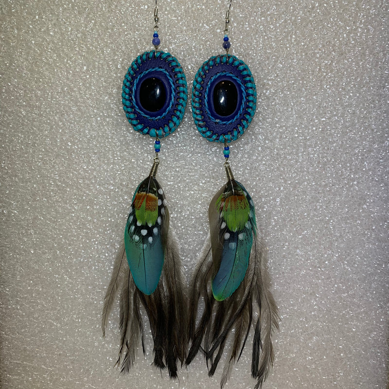 Leather n Feather Earrings 83