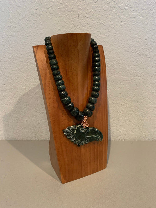 Necklace - Guatamala Jade Eagle pendent 2