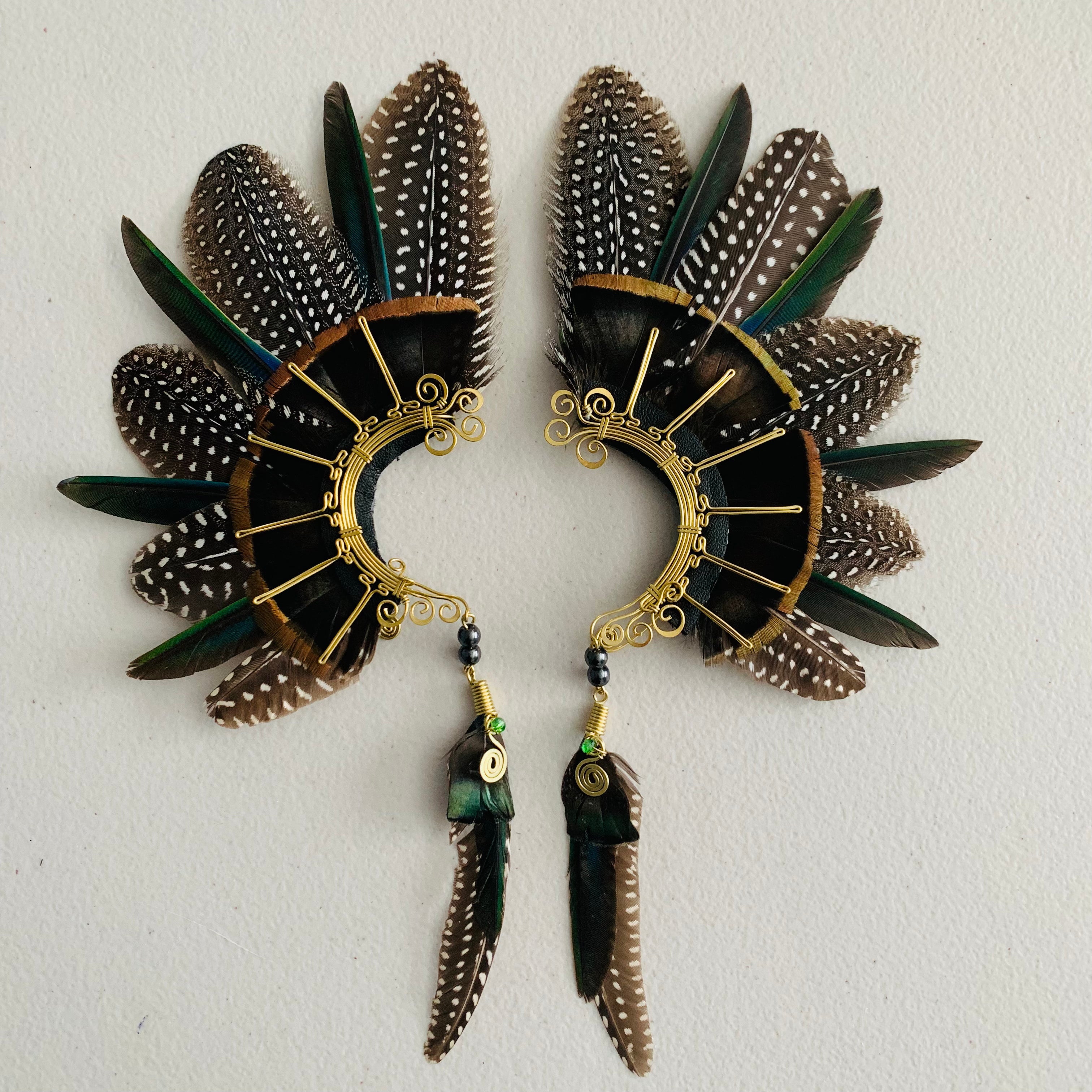 Feather wing cuff Earrings 846