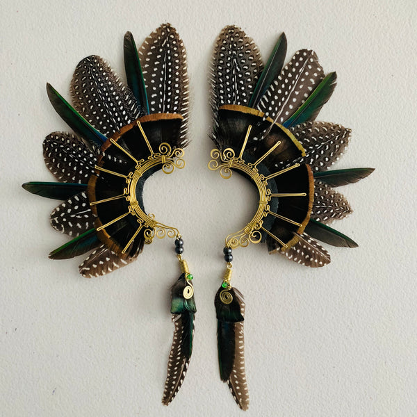 Feather wing cuff Earrings 846