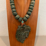Necklace - Guatamala Jade Mayan Warrior