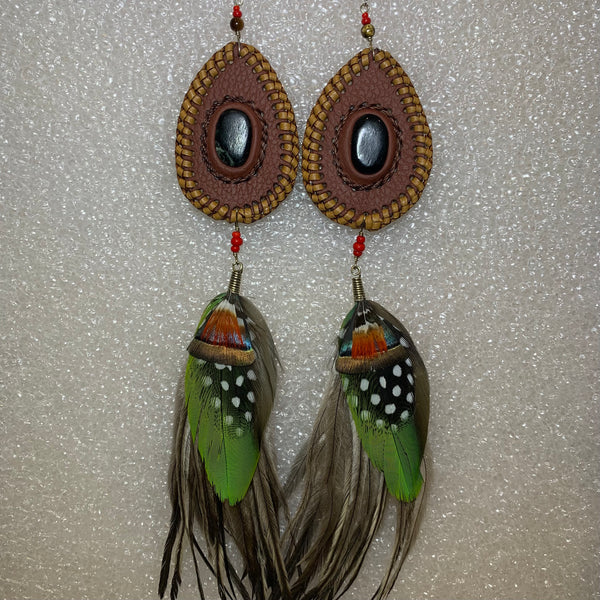 Leather n Feather Earrings 75