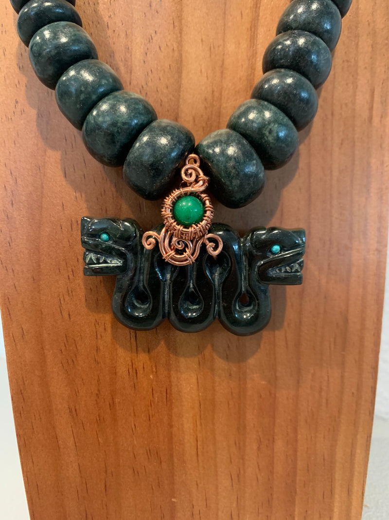 Necklace - Guatamala Jade Quetzalcoatl