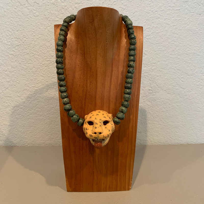 Necklace - Guatamala Jade and Jaguar pendent 5