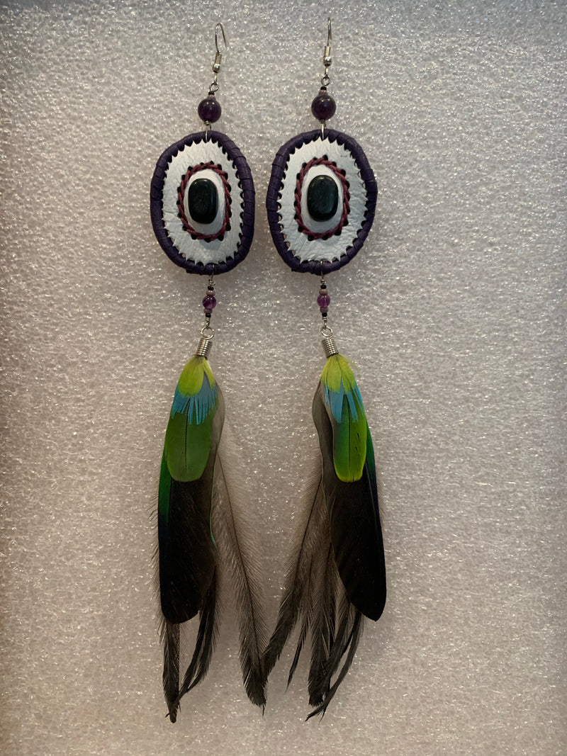 Leather n Feather Earrings 62