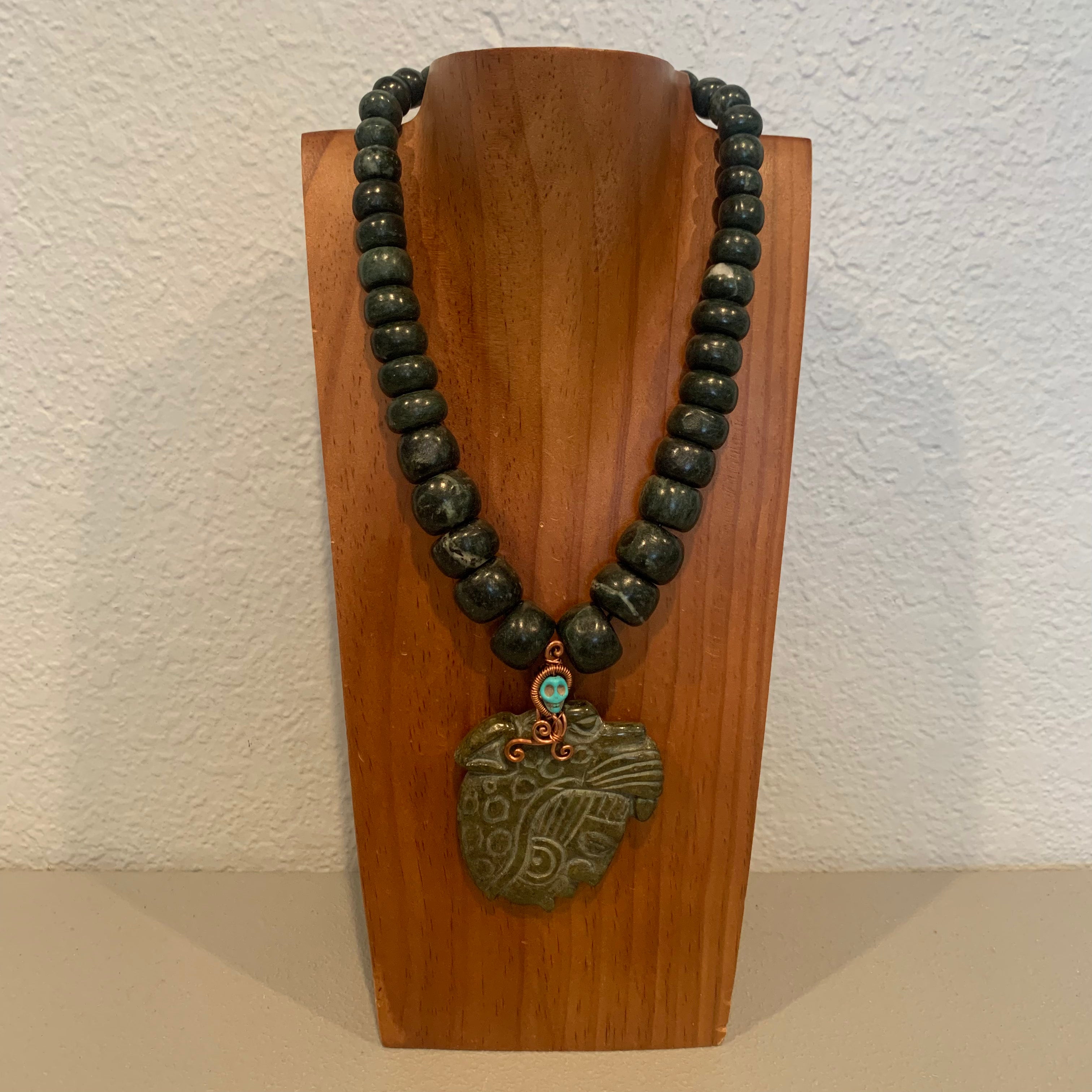 Necklace - Guatamala Jade Jaguar Warrior 8
