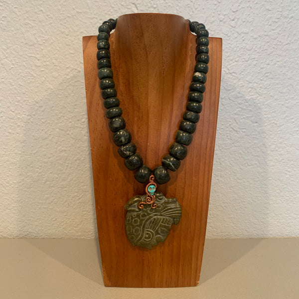 Necklace - Guatamala Jade Jaguar Warrior 8