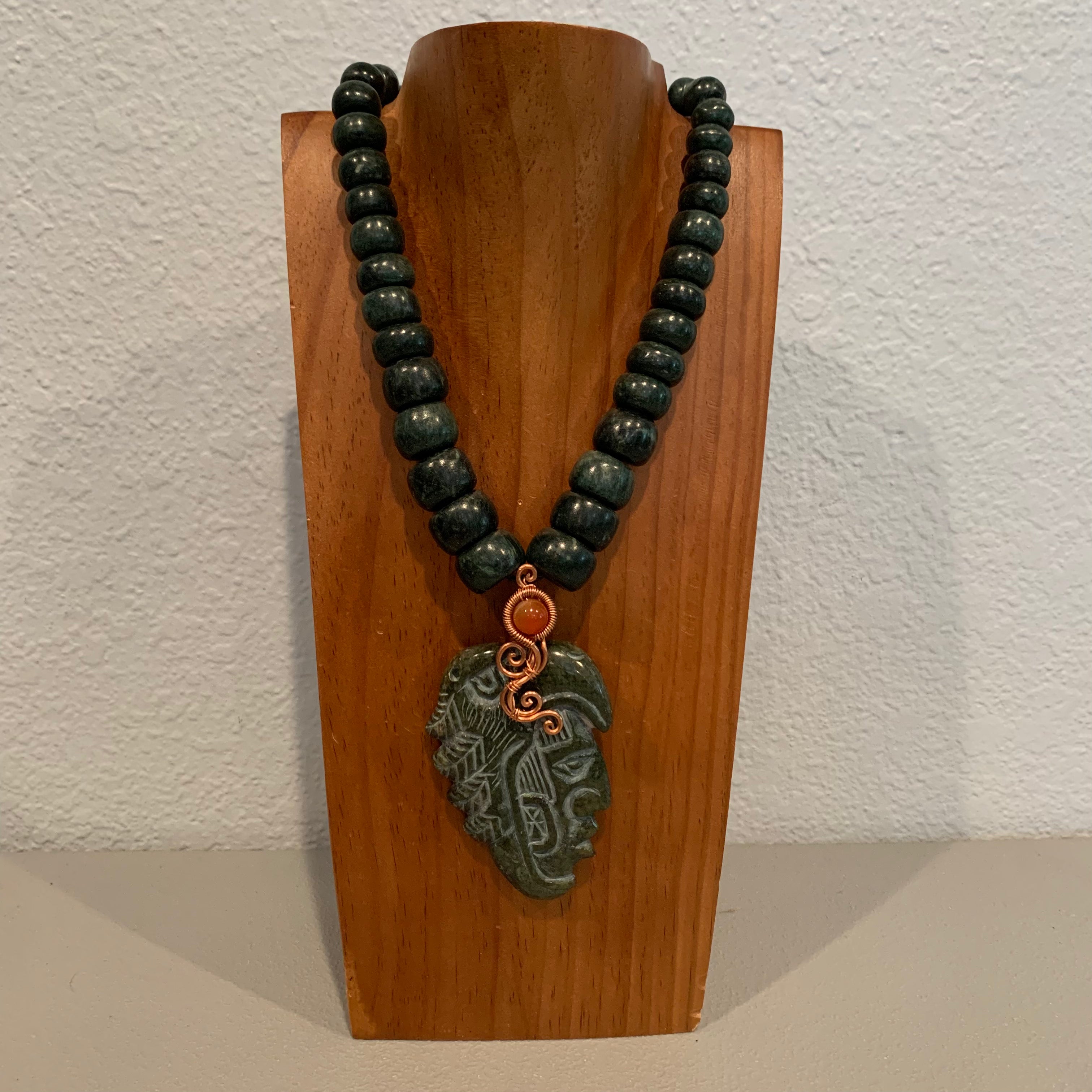 Necklace - Guatamala Jade Eagle Warrior 1
