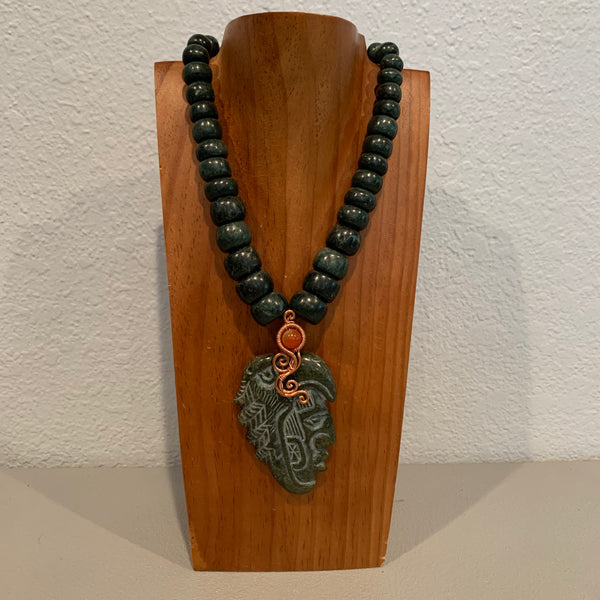Necklace - Guatamala Jade Eagle Warrior 1