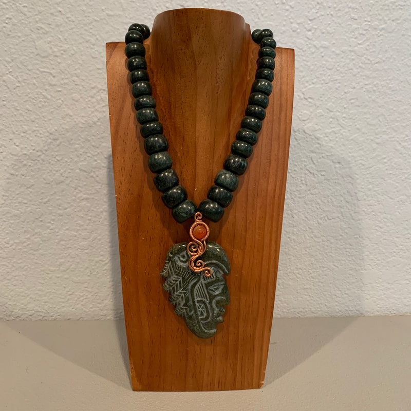 Necklace - Guatamala Jade Eagle Warrior 1