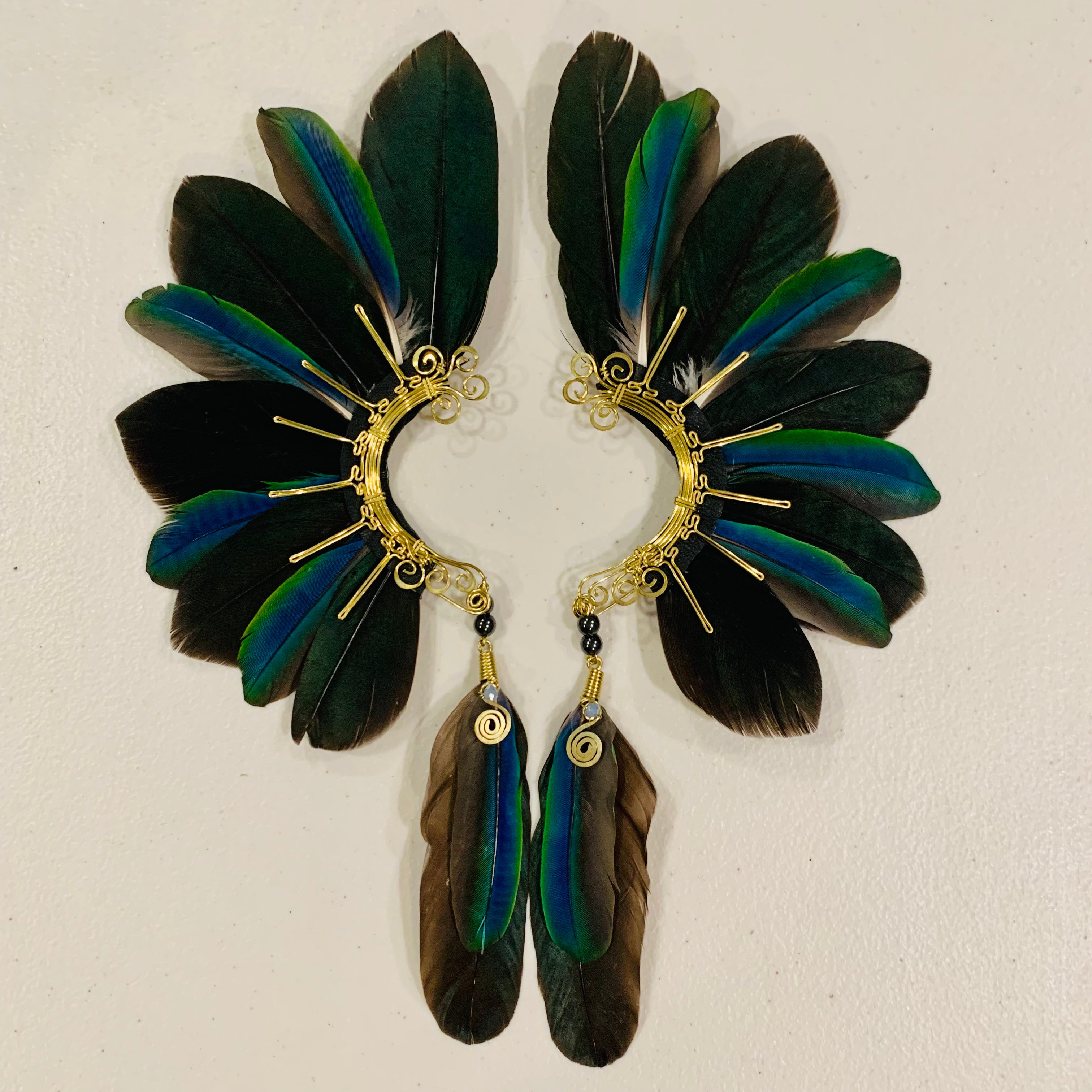 Feather wing cuff Earrings 836