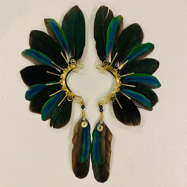 Feather wing cuff Earrings 836