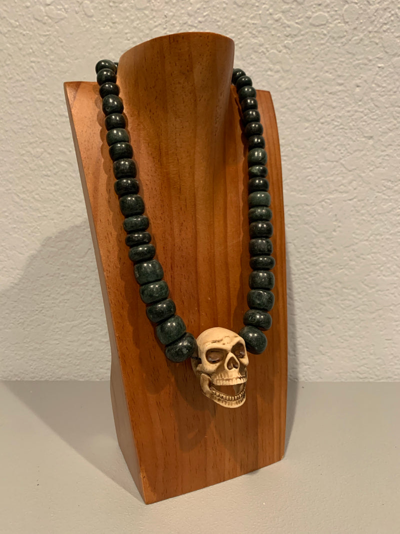 Necklace - Guatamala Jade & Skull 2