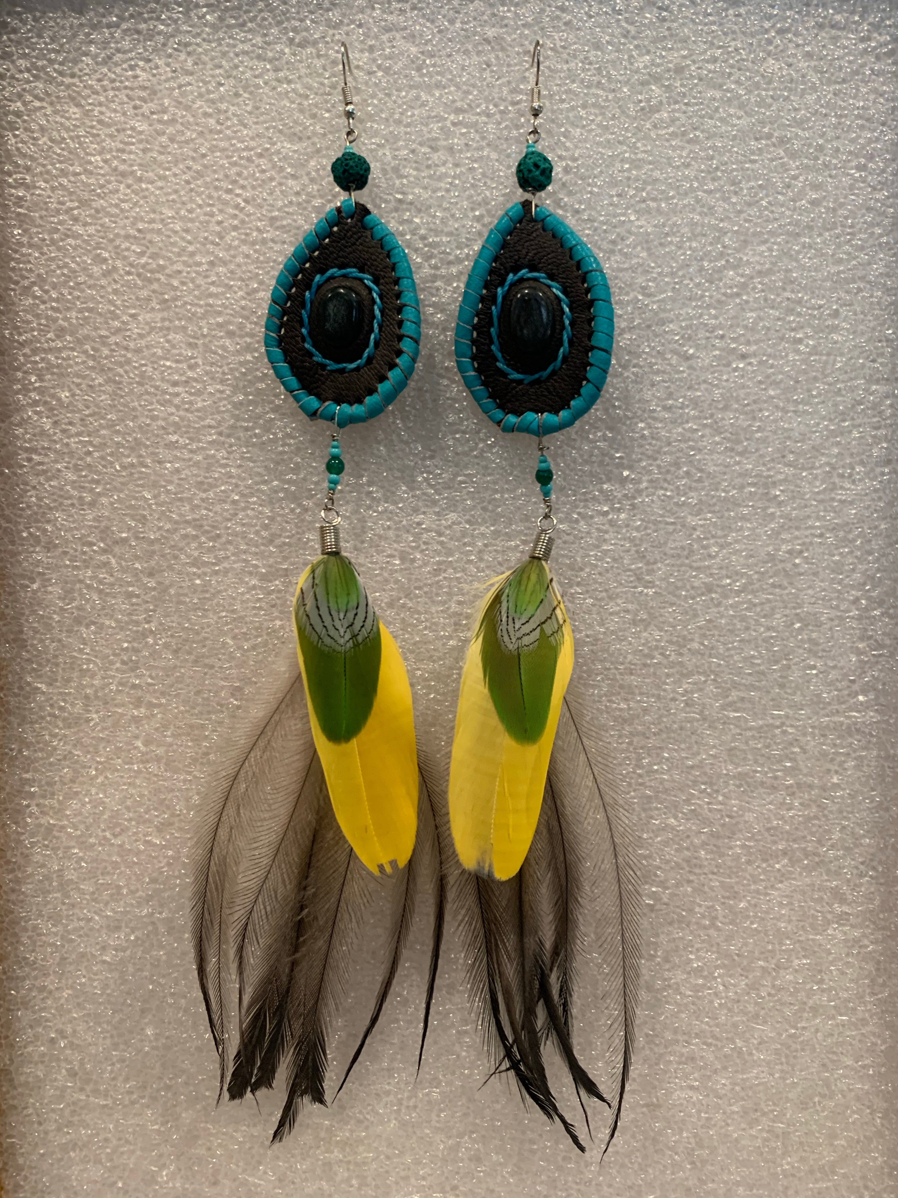 Leather n Feather Earrings 66