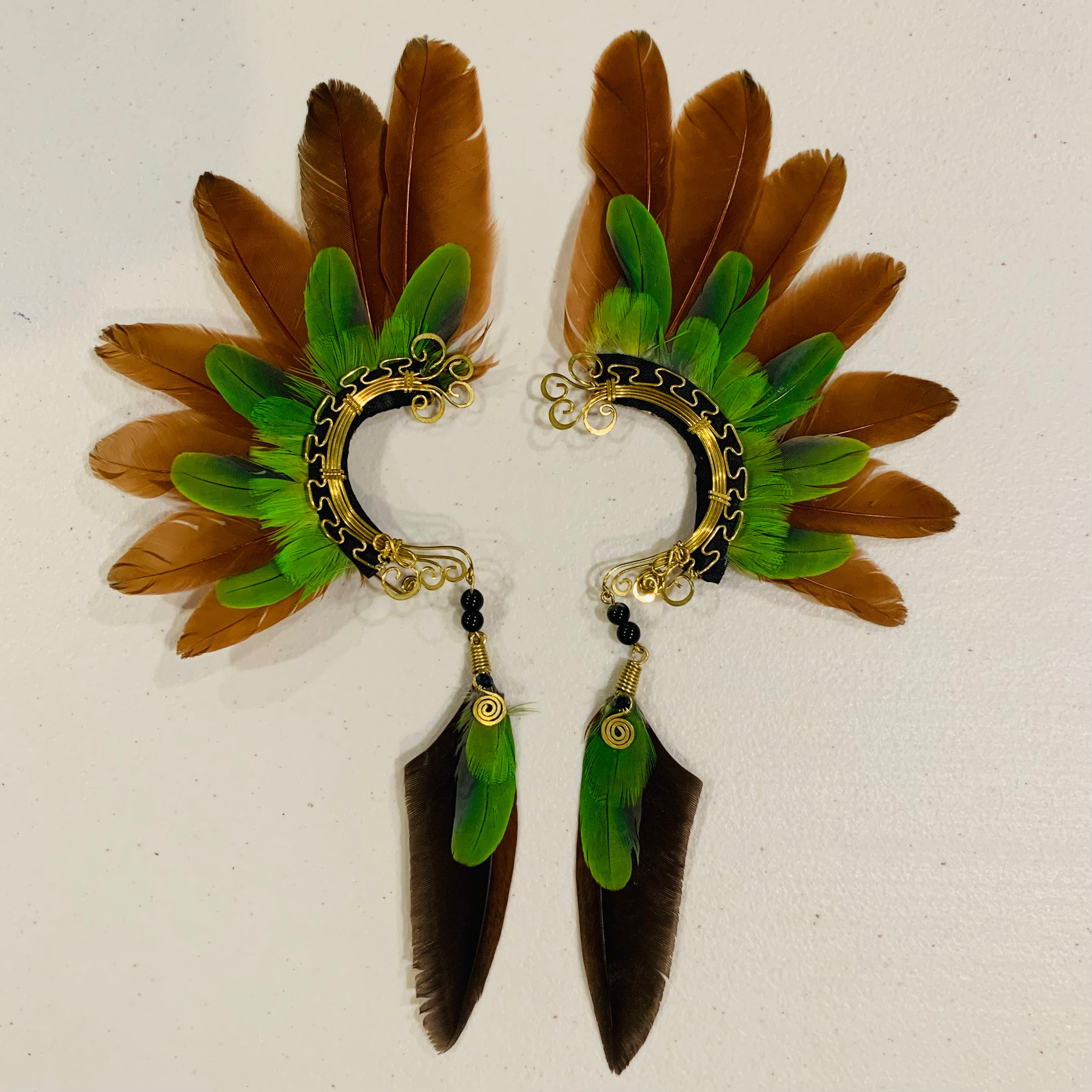 Feather wing cuff Earrings 640