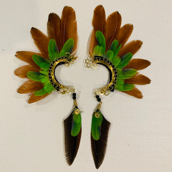 Feather wing cuff Earrings 640