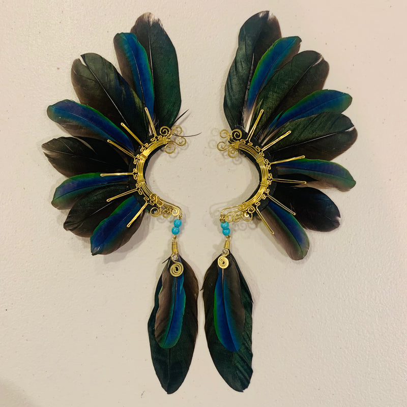 Feather wing cuff Earrings 861