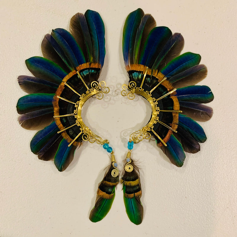 Feather wing cuff Earrings 827