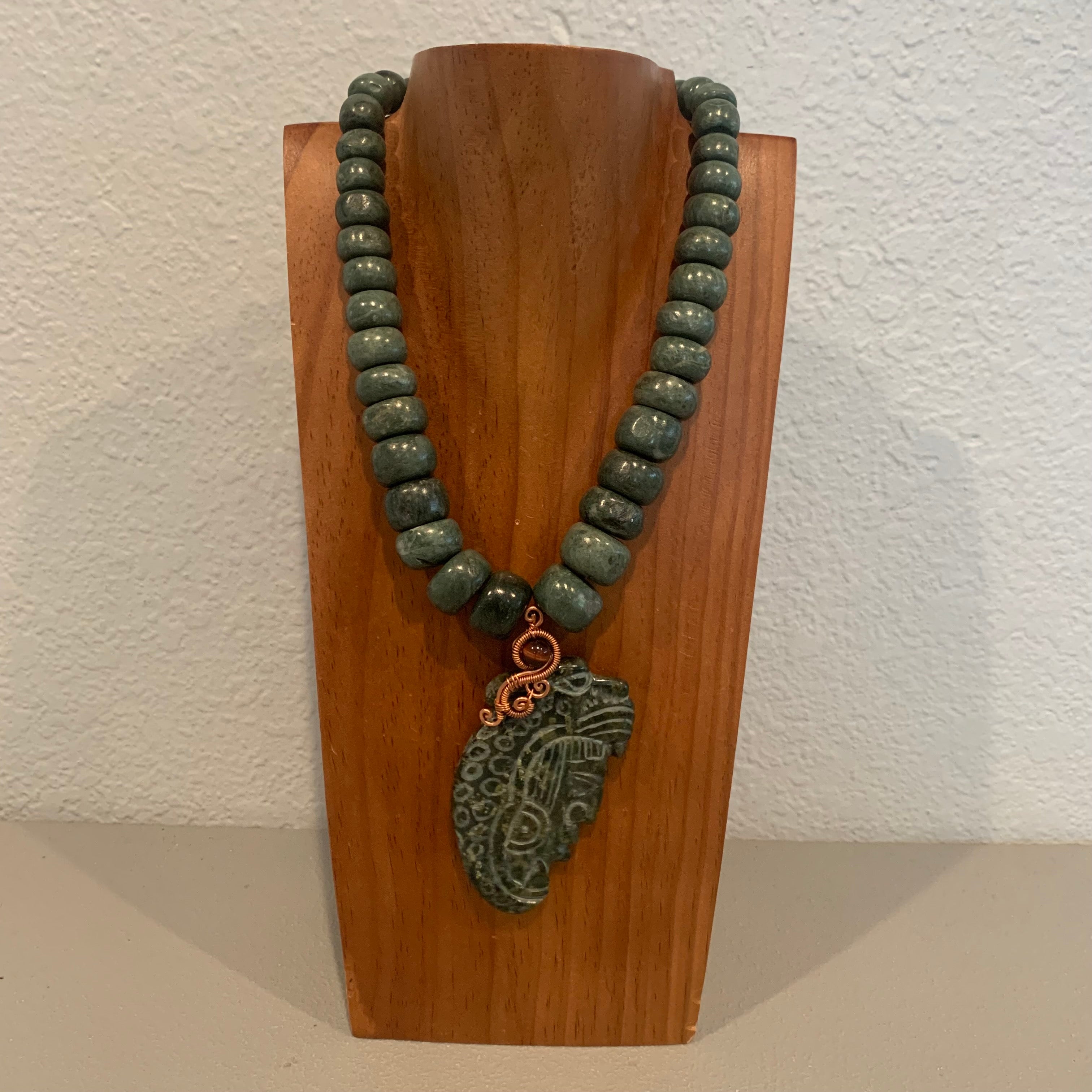 Necklace - Guatamala Jade Jaguar Warrior 5