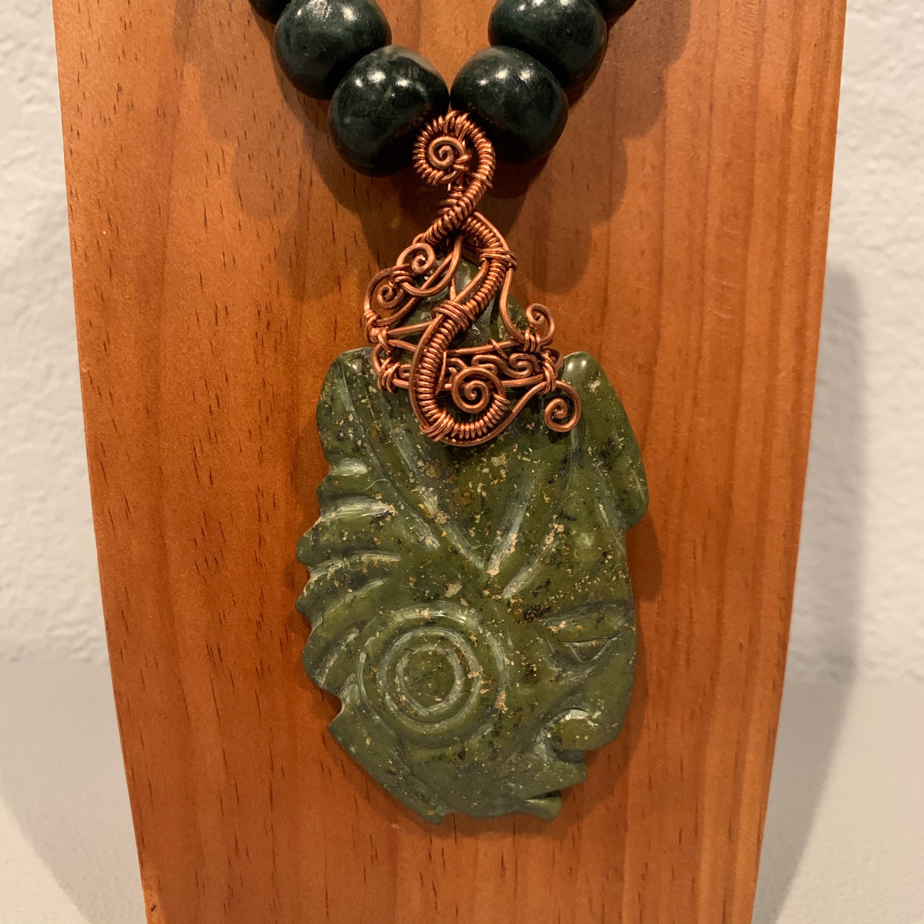 Necklace - Guatamala Jade Mayan Warrior