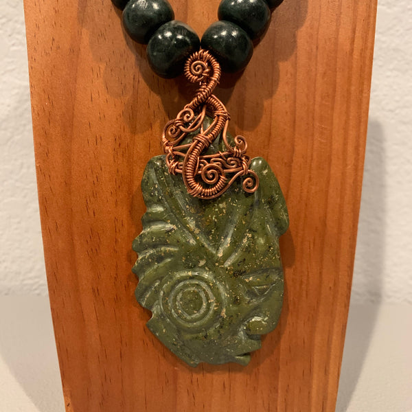 Necklace - Guatamala Jade Mayan Warrior
