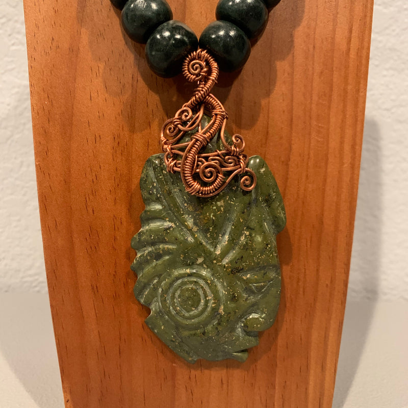 Necklace - Guatamala Jade Mayan Warrior