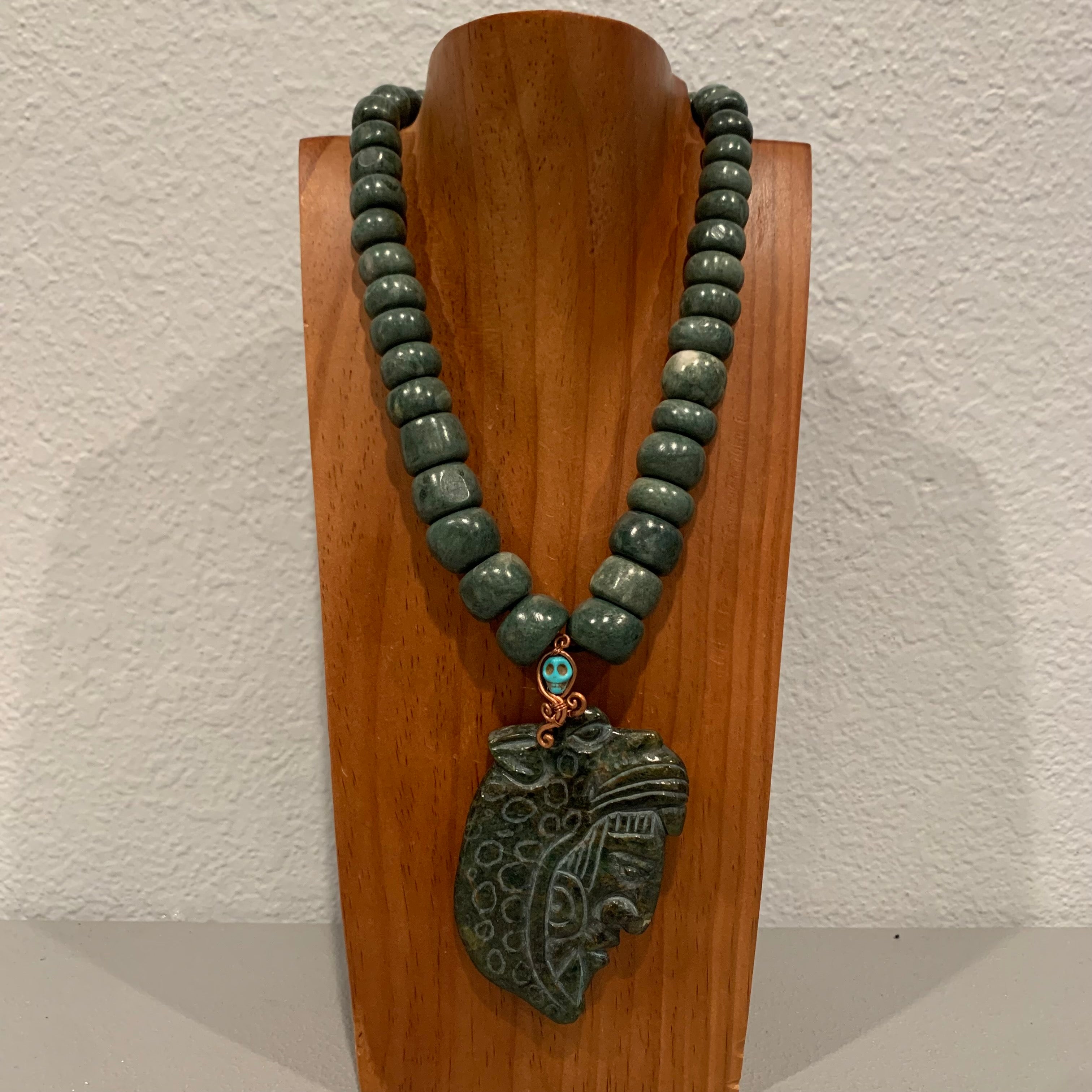 Necklace - Guatamala Jade Jaguar Warrior 3