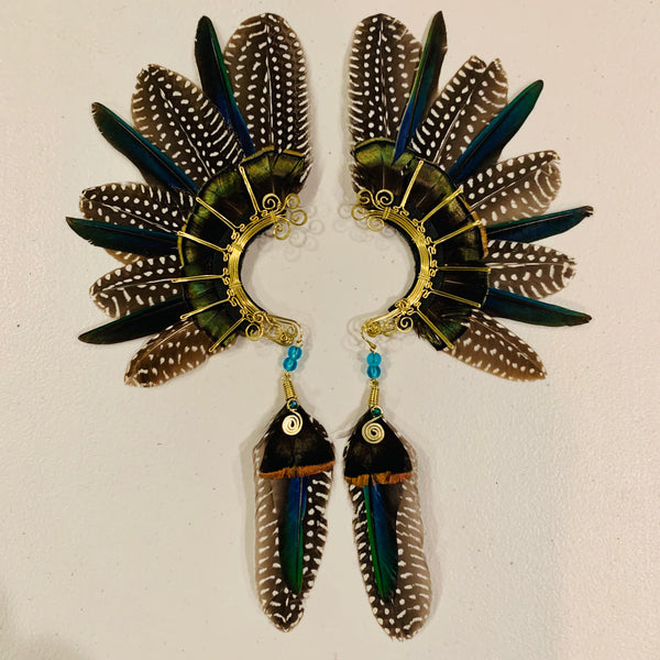 Feather wing cuff Earrings 831