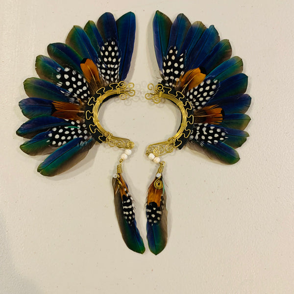 Feather wing cuff Earrings 864