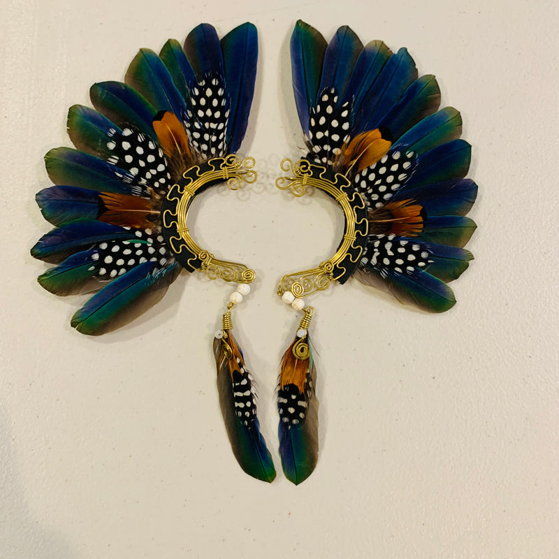 Feather wing cuff Earrings 864