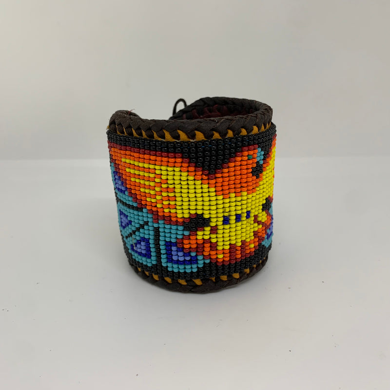 Beaded n leather bracelet 153